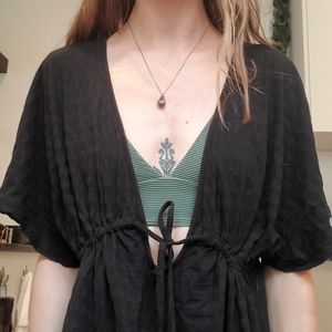 Black beach cover-up dress
